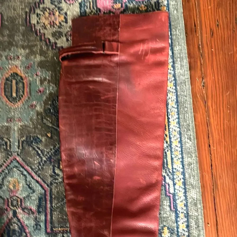 NWOB Free People Novak OTK over the knee leather heeled boots sz 39